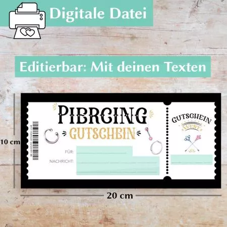 Piercing Gutschein PDF