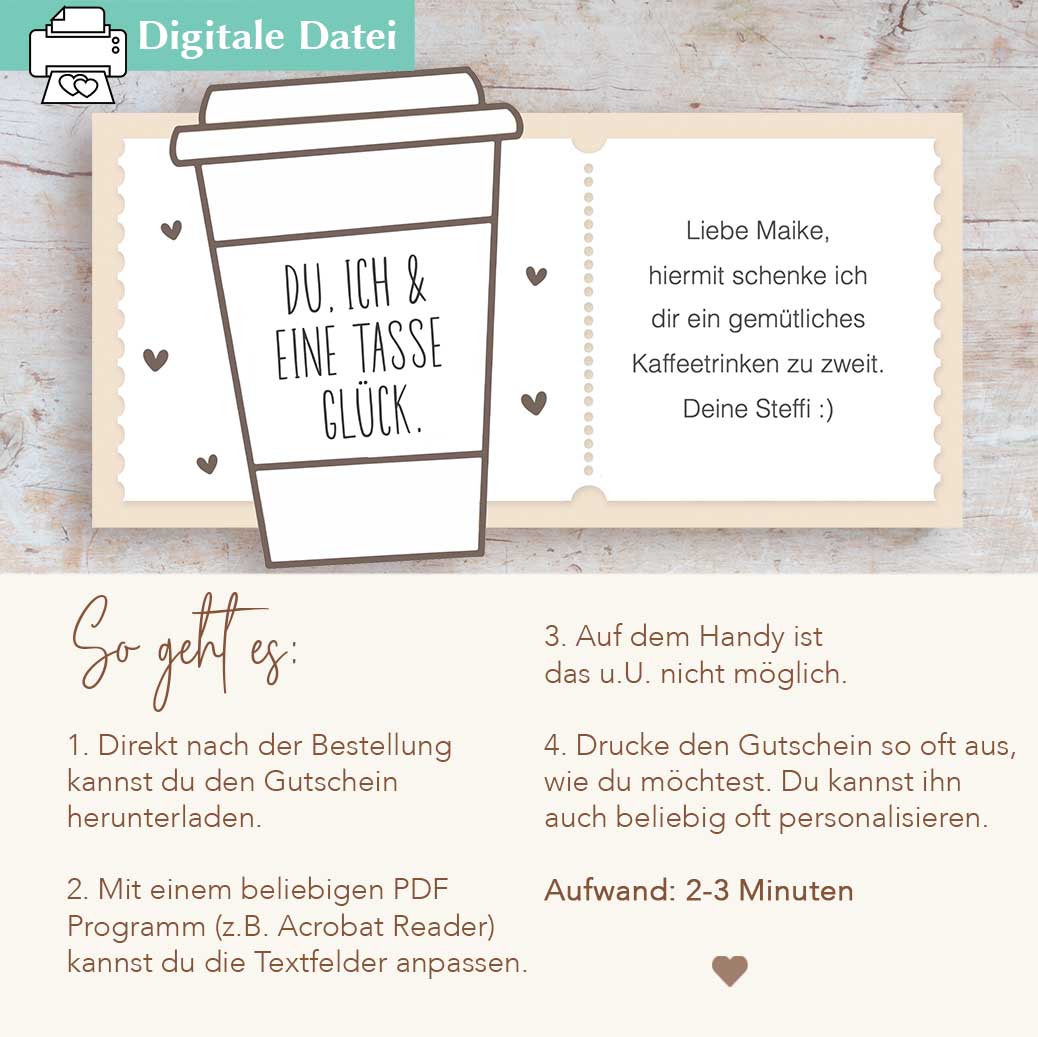 Gutschein Kaffe PDF