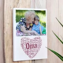 Foto auf Holz - Geschenk für Oma